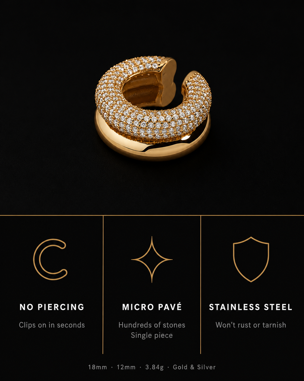 Pavé Dome Cuff