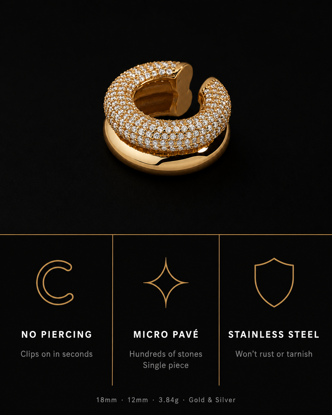 Pavé Dome Cuff